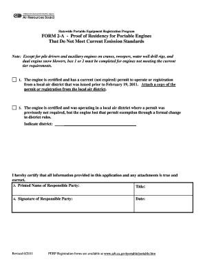 Proof of Residency  Form