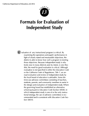 Independent Study Operations Manual  Form