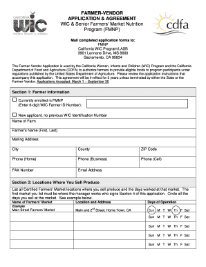 Wic Application Printable  Form