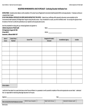 Rehs California Form