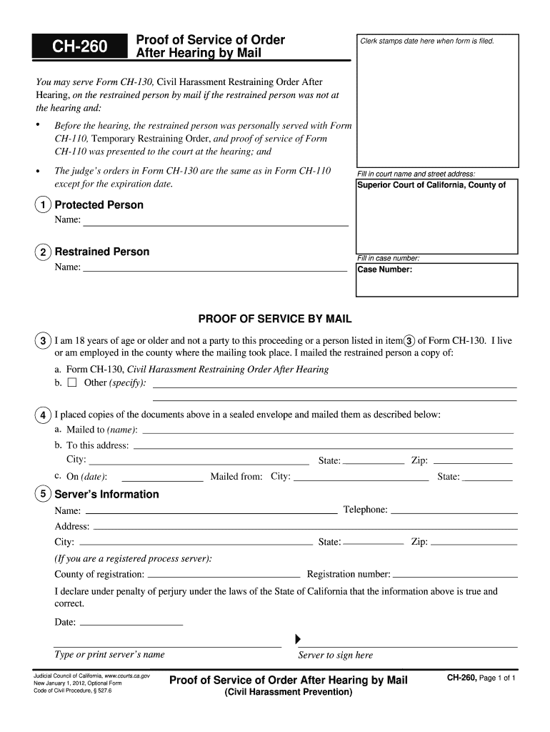 Ch 260  Form