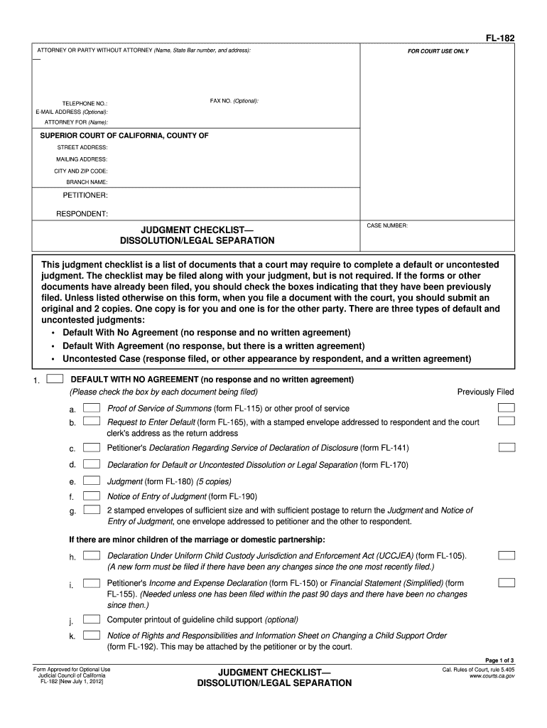 Fl 182  Form