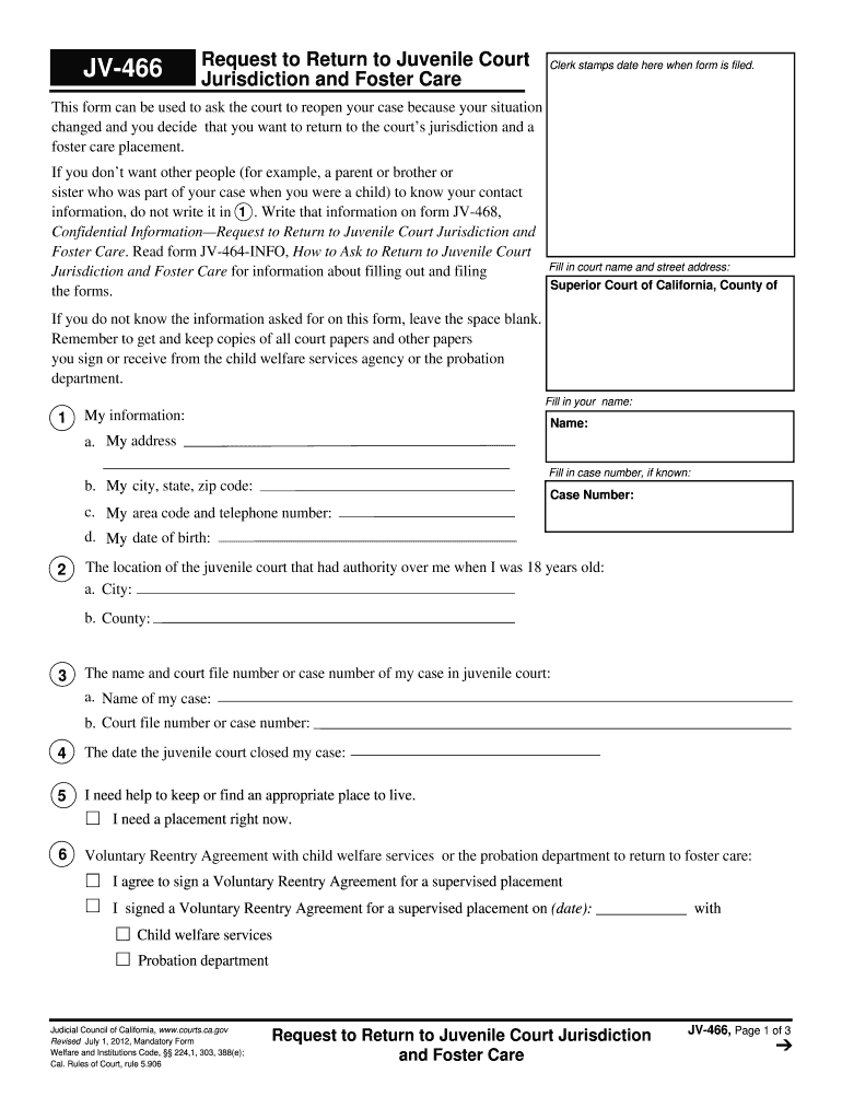  Jv 466 Form 2019