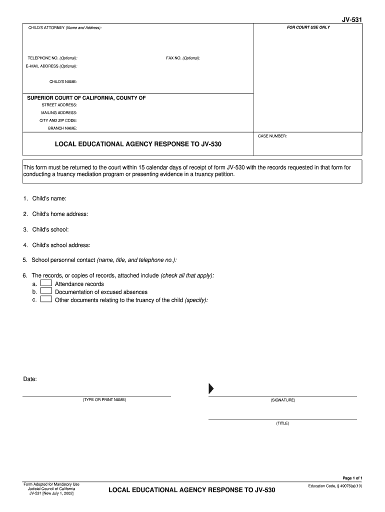 Jv531  Form