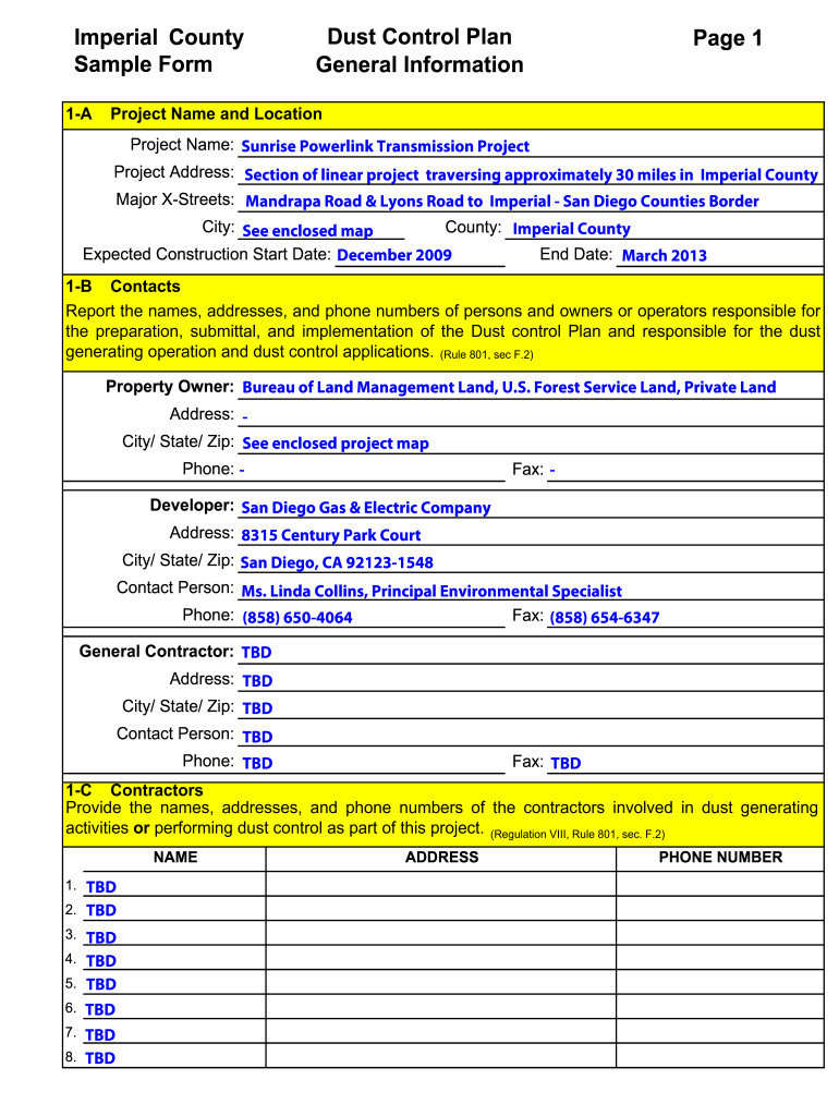 Dust Plan Template  Form