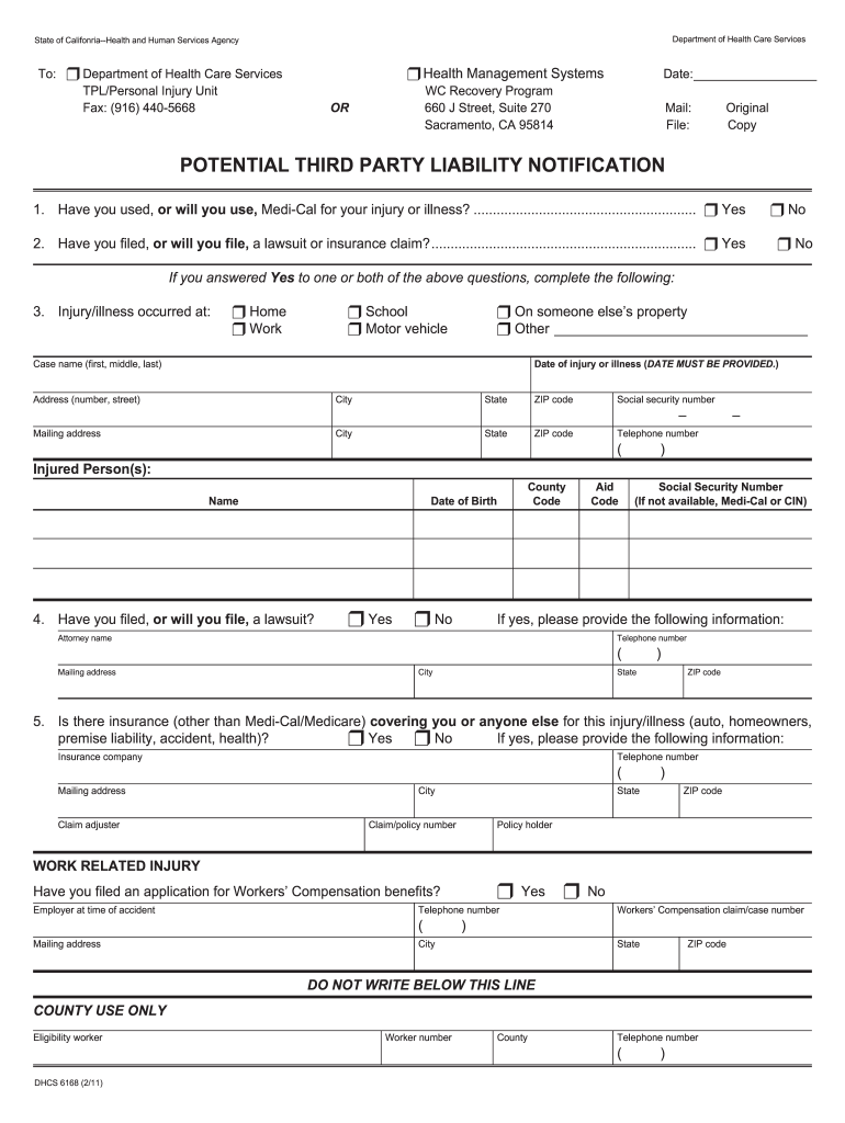 Dhcs 6168  Form