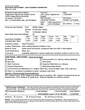 How to Fill Placement Form