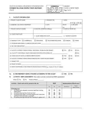 Appendix J Airspace Storm Water Inspection Report Form Dot Ca