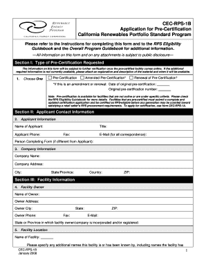 Cec Pre Certification Application Form