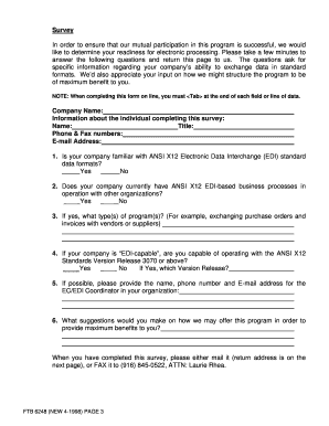 To Prospective Electronic Data Exchange Partner from Franchise  Form