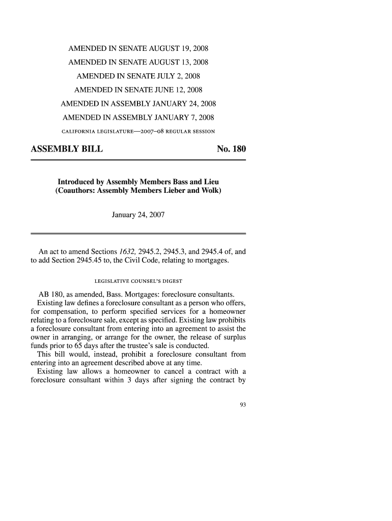 AMENDED in SENATE AUGUST 19, AMENDED in SENATE AUGUST 13, AMENDED in SENATE JULY 2, AMENDED in SENATE JUNE 12, AMENDED in ASSEMB  Form