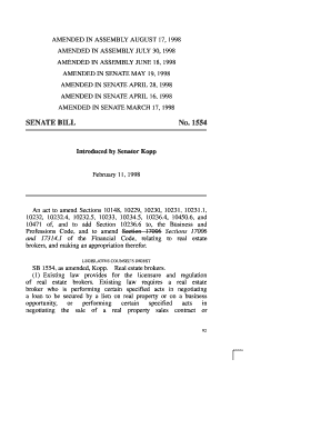 An Act to Amend Sections 10148, 10229, 10230, 10231, 10231 Leginfo Ca  Form