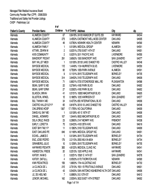 Traditional and Safety Net Provider Listings  Form