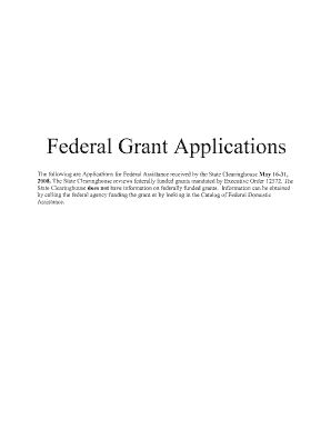 The Following Are Applications for Federal Assistance Received by the State Clearinghouse May 16 31,  Form