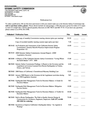 Current Publications List Judicial Council Forms Seismic Ca