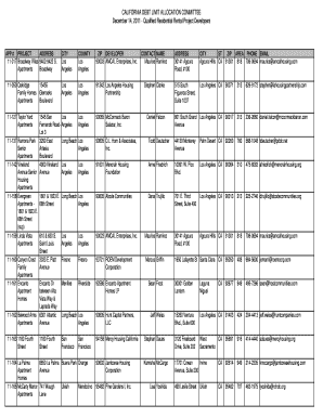 December 14, Qualified Residential Rental Project Developers Treasurer Ca  Form