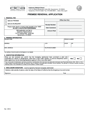 Renewal Application Form Ca