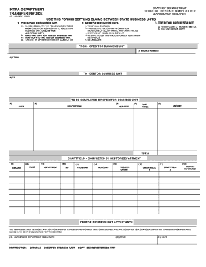 INTRA DEPARTMENT TRANSFER INVOICE  Form