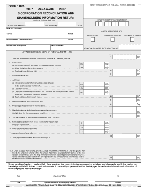 DELAWARE S CORPORATION RECONCILIATION and Revenue Delaware  Form