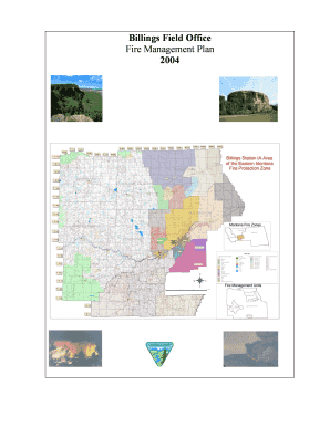 Billings Field Office Fire Management Plan Bureau of Land Blm  Form