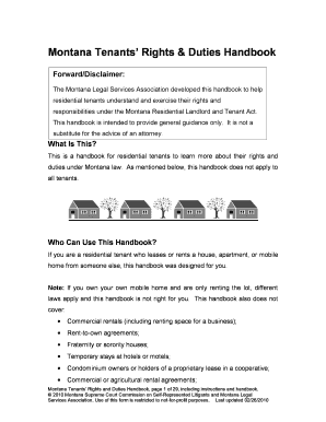 Tenants Rights and Responsibilities  Form