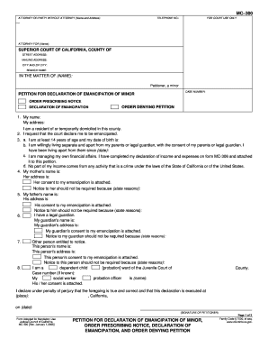 Missouri Emancipation Forms