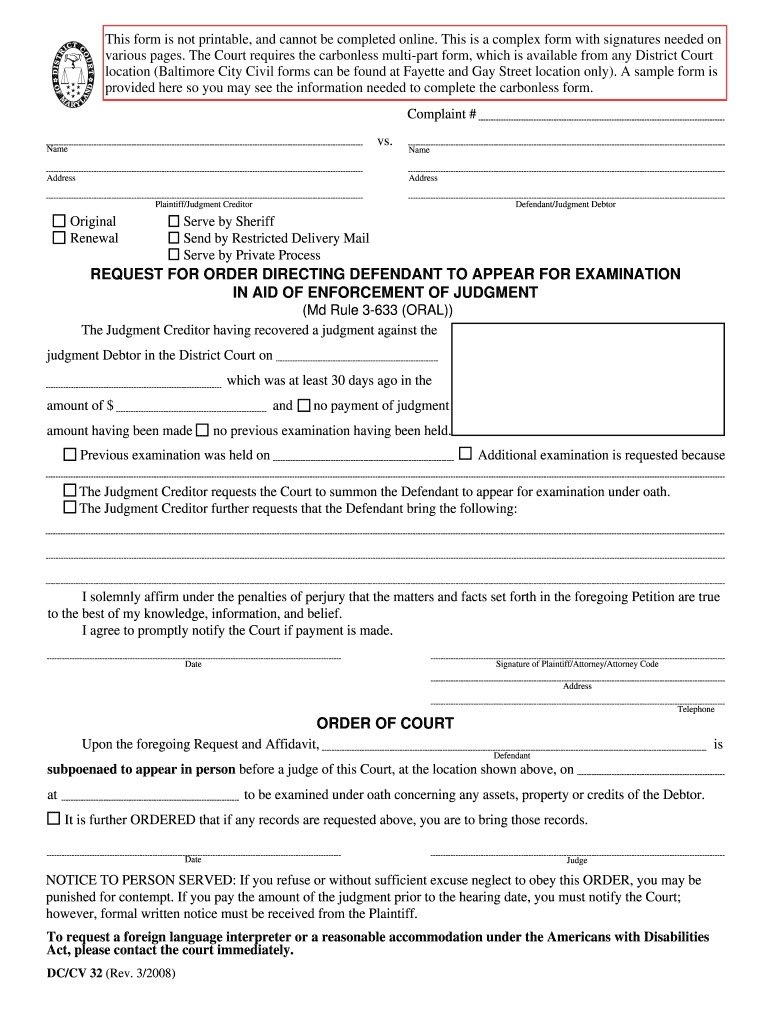 Form Fields DOC Judicial Council Forms