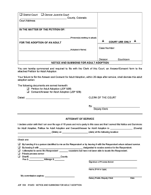 Petition Adoption  Form
