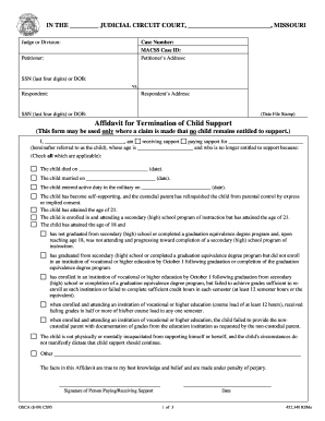 Child Support Termination Form California