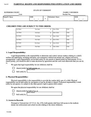 PR &amp; R Stipulation &amp; Order  Form