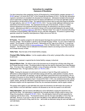 Letter of Dissolution Template  Form