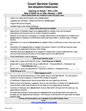 009 Any Estate DOD on or After 11 with a Will  Form