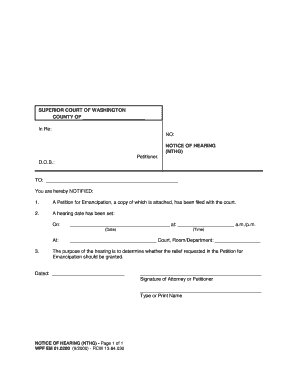  Notice of Hearing Template 2000