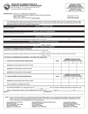 Indiana Secretary of State Form 39080