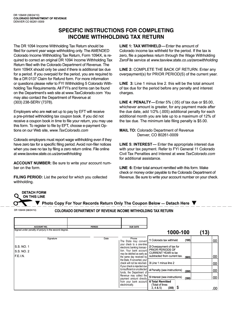  Form Dr 1094 PDF 2010-2024