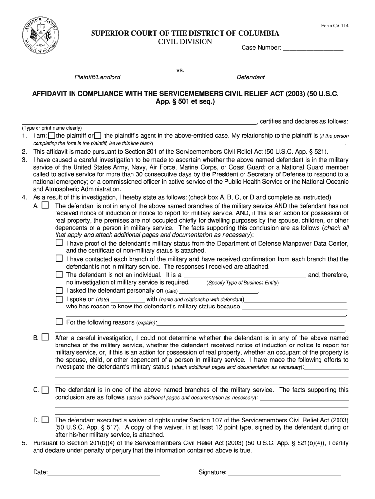 Get and Sign Form Ca 114