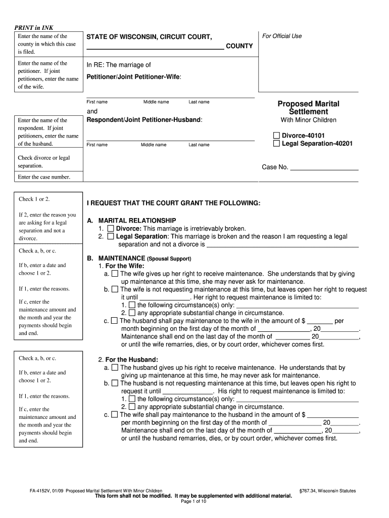  Fa 4152v Form 2009