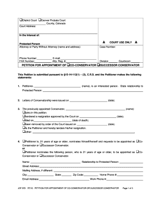  Adding Co Conservator in California Form 2010