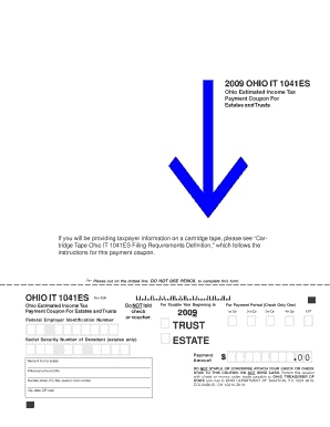 Ohio Estimated Income Tax Payment Coupon for Estates and Trusts  Form