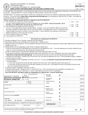 Missouri 941c  Form