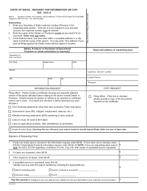Get and Sign Ucc 4 Idaho Secretary of State 2011 Form