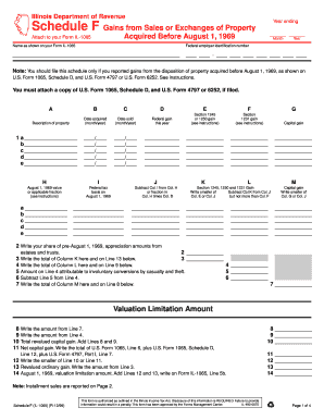 Schedule F Business Income Tax Partnership Tax Illinois  Form