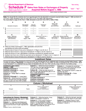 Schedule F Income Tax Business Tax Illinois  Form