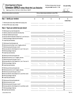 Schedule UBNLD Income Tax Corporate  Form