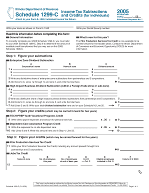 Schedule 1299 C Income Tax Individual  Form