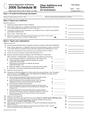 Schedule M Income Tax Business  Form