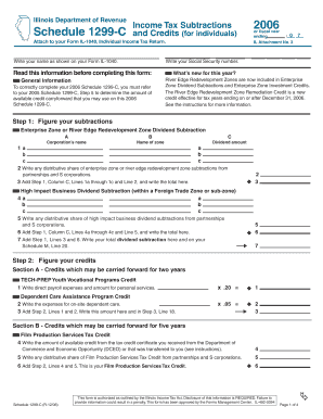 Schedule 1299 C Income Tax Individual  Form