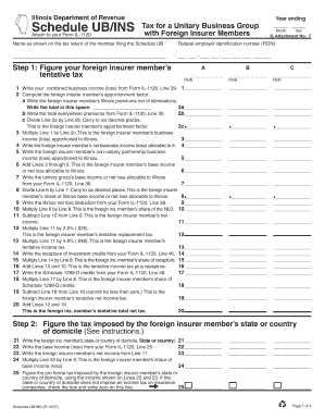 Illinois Department of Revenue Schedule UBINS Attach to Your Form IL 1120