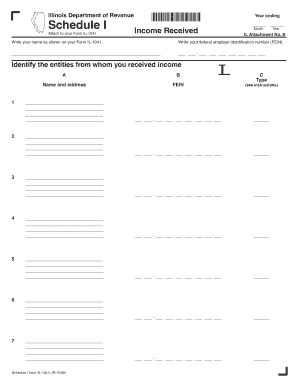 Identify the Entities from Whom You Received Income  Form