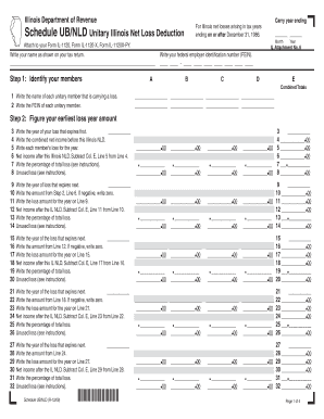 Illinois Department of Revenue Carry Year Ending for Illinois Net Losses Arising in Tax Years Ending on or After December 31, 19  Form